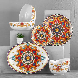 Assiette creuse 1000 ml, Cordoba, D.23 x h.4,5 cm, mélamine pure 