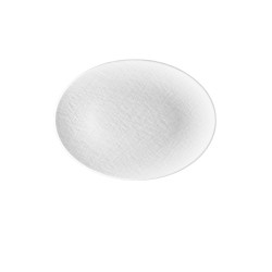 Plat ovale, L.29 x l.39 x h.4,4 cm, Tilda White, mélamine pure 