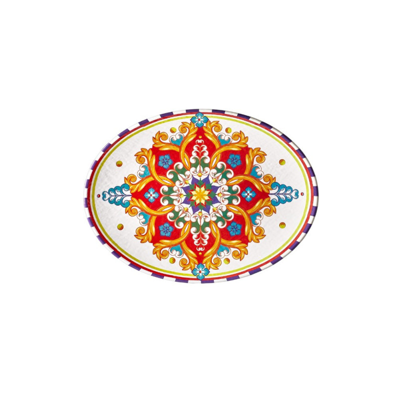 Plat ovale, L.29 x l.39 x h.4,4 cm, Cordoba, mélamine pure 