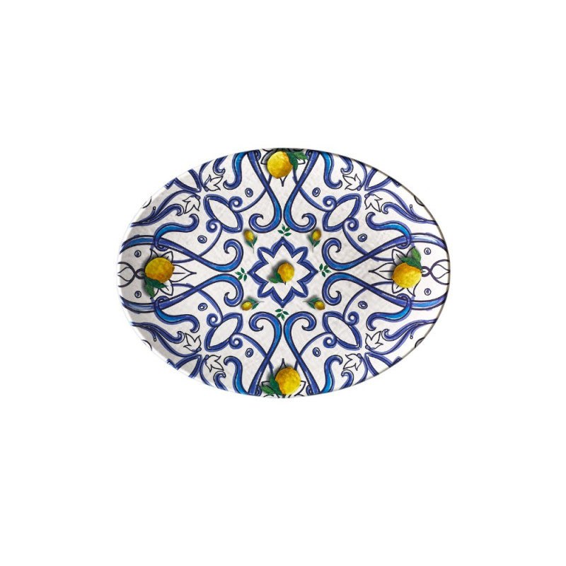 Plat ovale, L.29 x l.39 x h.4,4 cm, Genova, mélamine pure 