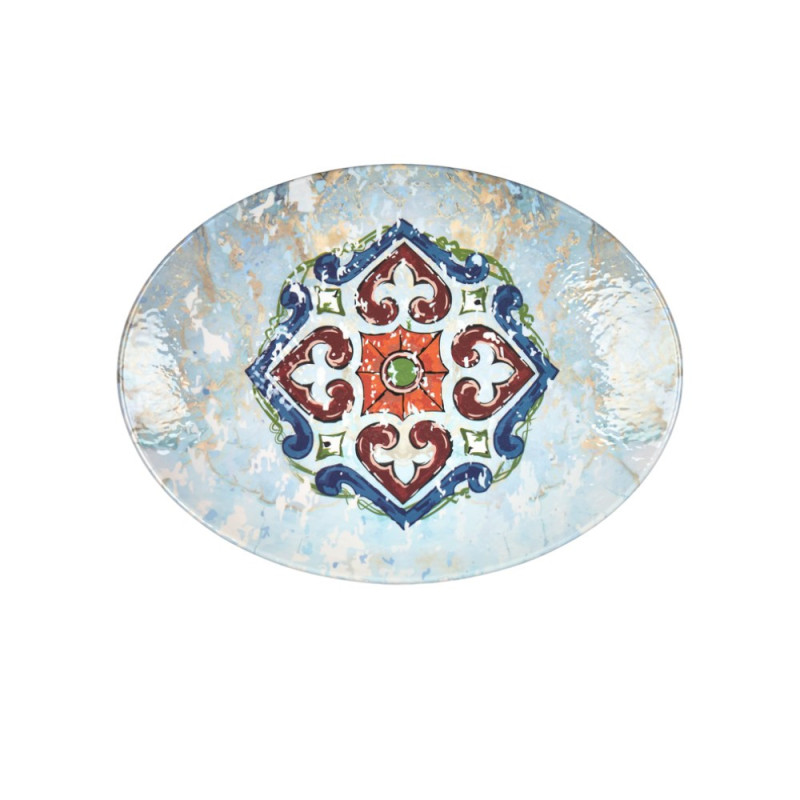 Plat ovale, L.29 x l.39 x h.4,4 cm, Havana, mélamine pure 