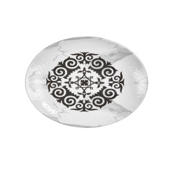 Plat ovale, L.29 x l.39 x h.4,4 cm, Mascara, mélamine pure 