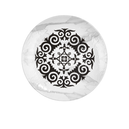 Plat, Mascara, D.40 x h.3,9 cm, mélamine pure 