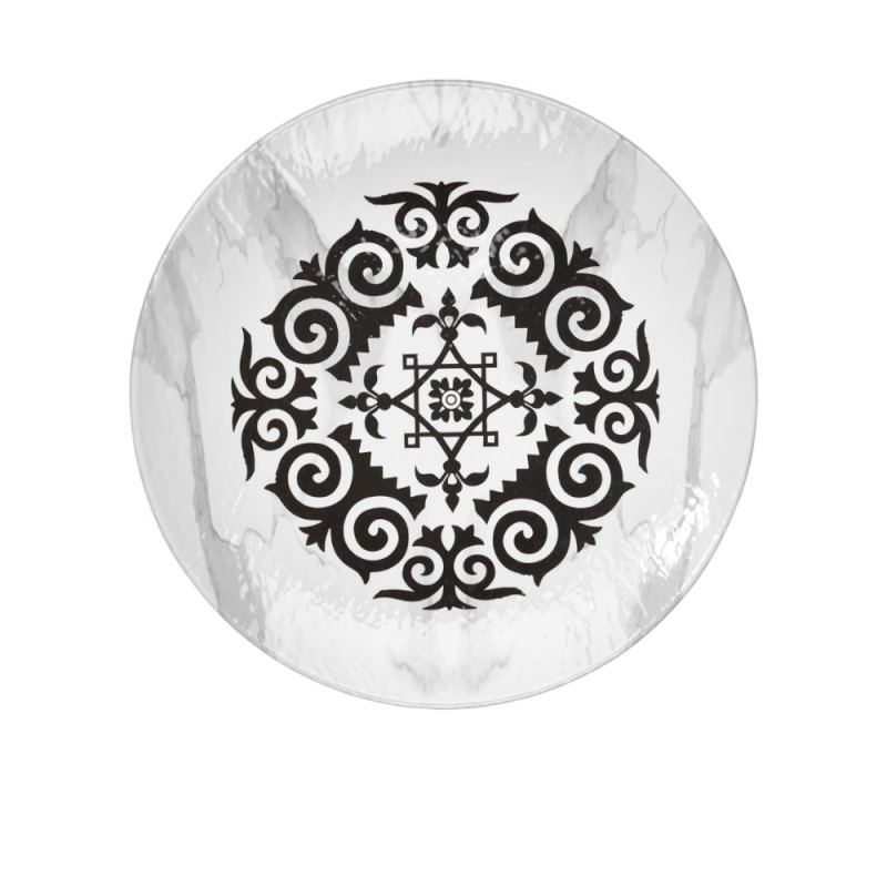 Plat, Mascara, D.45 x h.4,3 cm, mélamine pure 