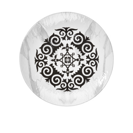 Plat, Mascara, D.45 x h.4,3 cm, mélamine pure 