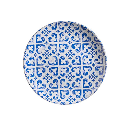 Plat, Santorini, D.45 x h.4,3 cm, mélamine pure 