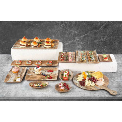 Assiette de présentation, Sierra, L.11,5 x l.18,3 x h.3 cm, mélamine pure 