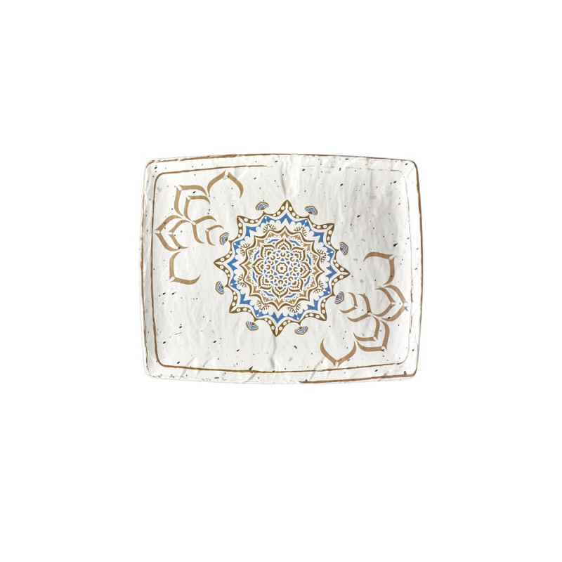 Plat, Casablanca, L.32,5 x l.26,5 x h.2,2 cm, mélamine pure 