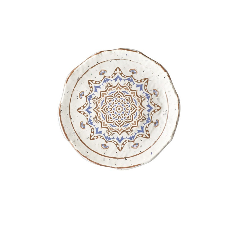 Assiette plate, Casablanca, D.28 x h.3,5 cm, mélamine pure 