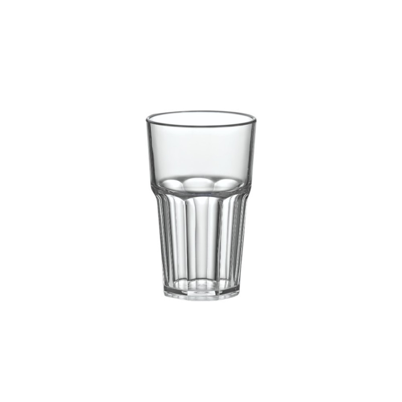 Le Retro L, verre de table, 300 ml,  Ø 7,6cm, H 12,2cm, Larg 7,6cm. 