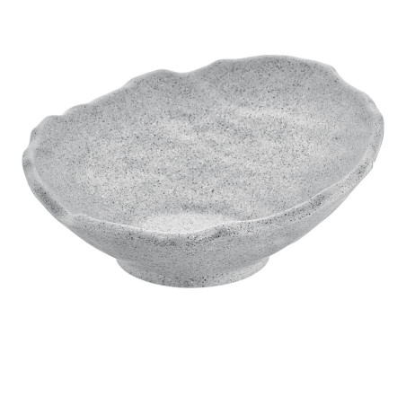 Bol ovale, Gris Granite, mélamine pure Dimensions:L.22,5 x l.23,5 x h.9,5 cm