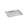 Assiette plate rectangle, Gris Granite, mélamine pure Dimensions:L.23,6 x l.34,1 x h.3,3 cm