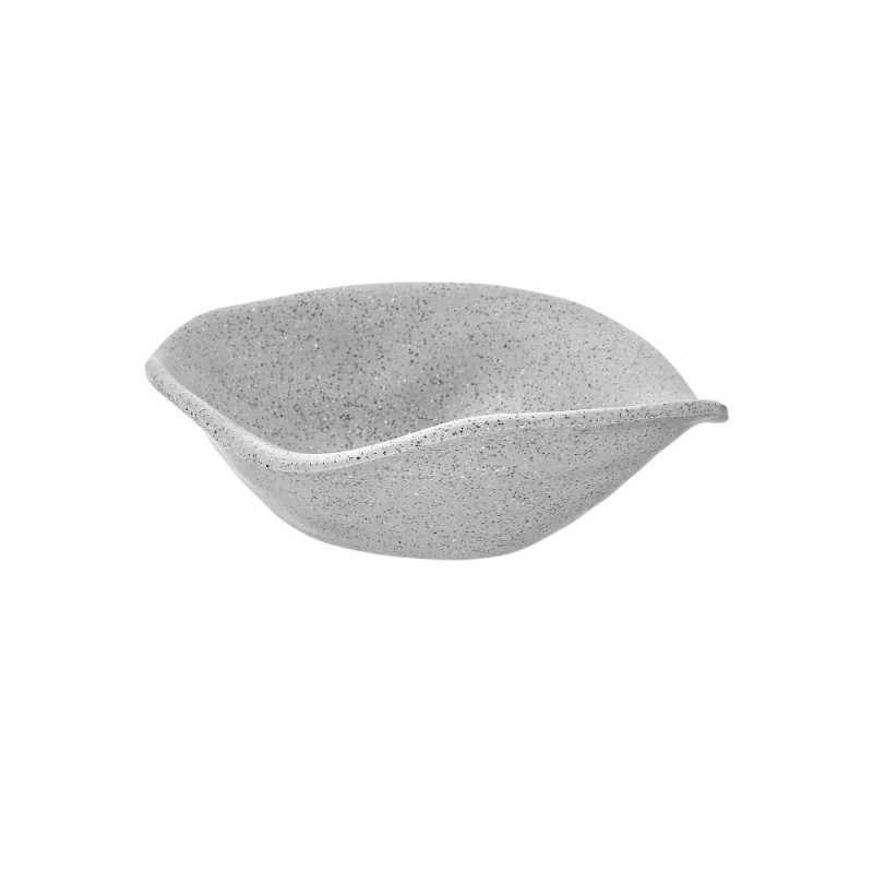 Bol ovale, Gris Granite, mélamine pure Dimensions:L.17 x l.20 x h.6,3 cm