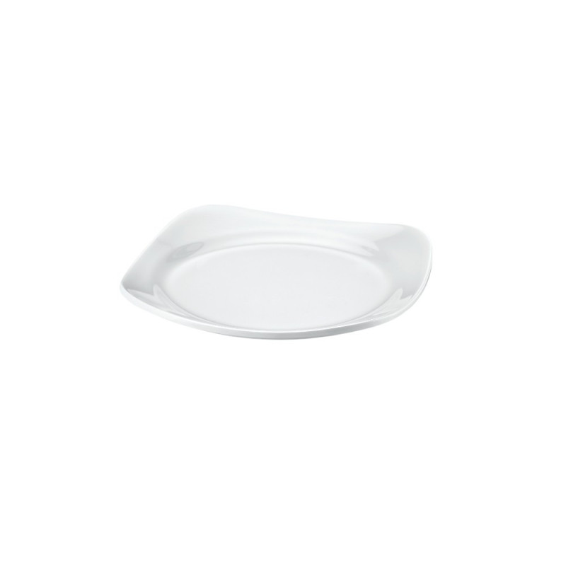 Assiette plate carrée, Bergama, mélamine pure Dimensions:D.21 x h.2,9 cm