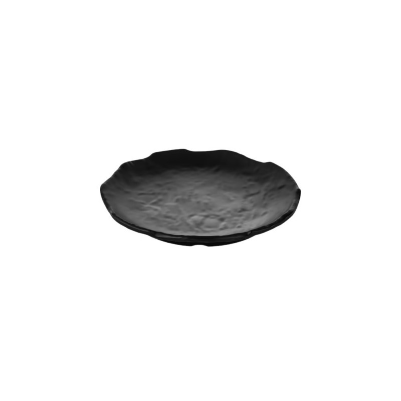 Assiette plate,Terra Black, mélamine pure Dimensions:D.20 x h.2,8 cm