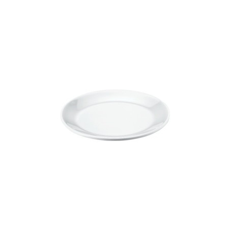 Assiette plate, aspect porcelaine, mélamine pure Dimensions:D.17 x h.1,6 cm