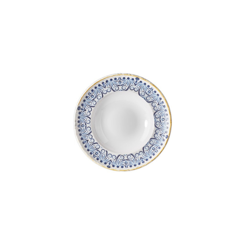 6 assiettes à pates, Athena, D.26 x h.5,2 cm, mélamine pure 