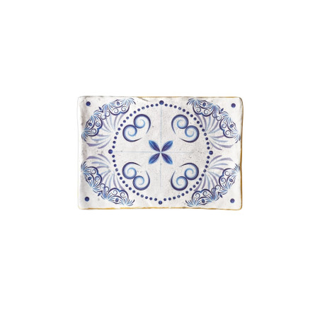 4 assiettes plates, Athena, L.23,6 x l.34,1 x h.3,3 cm, mélamine pure 