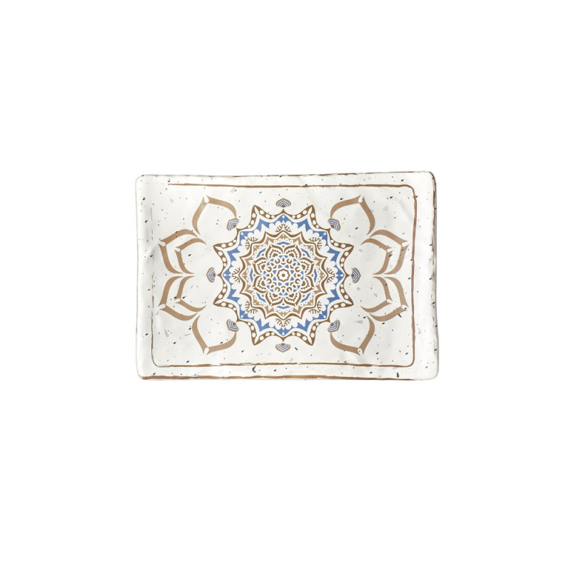 12 assiettes plates, Casablanca, L.23,6 x l.34,1 x h.3,3 cm, mélamine pure 