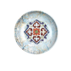 12 assiettes creuses 1000 ml, Havana, D.23 x h.4,5 cm, mélamine pure 