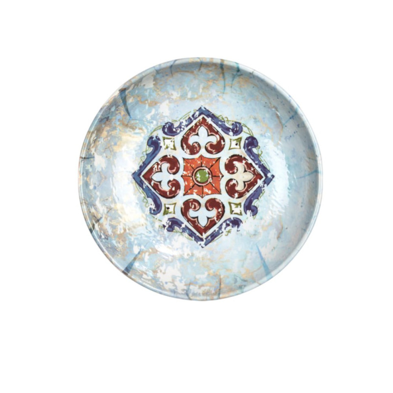 6 assiettes creuses 1000 ml, Havana, D.23 x h.4,5 cm, mélamine pure 