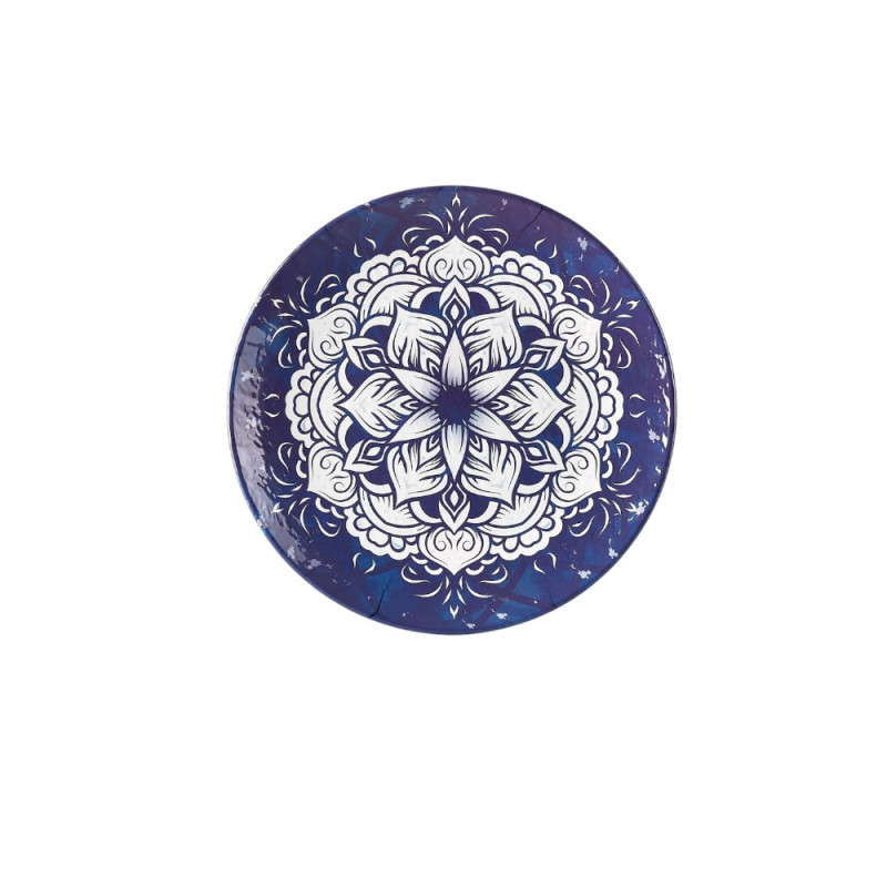 12 assiettes plates, Larissa, D.26 x h.2,6 cm, mélamine pure 