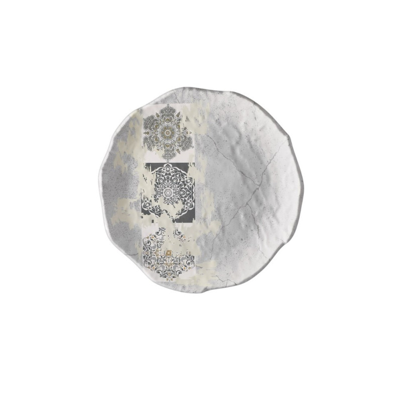 12 assiettes plates, Patara, D.28 x h.3,5 cm, mélamine pure 