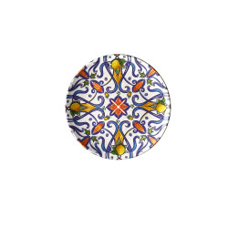 6 assiettes plates, Genova, D.26 x h.2,6 cm, mélamine pure 