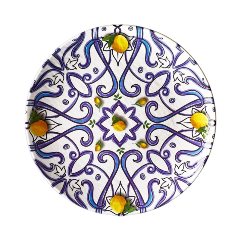 6 assiettes plates, Genova, D.30 x h.3 cm, mélamine pure 