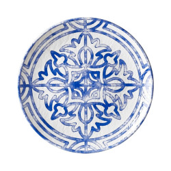 12 assiettes plates, Sevilla, D.30 x h.3 cm, mélamine pure 