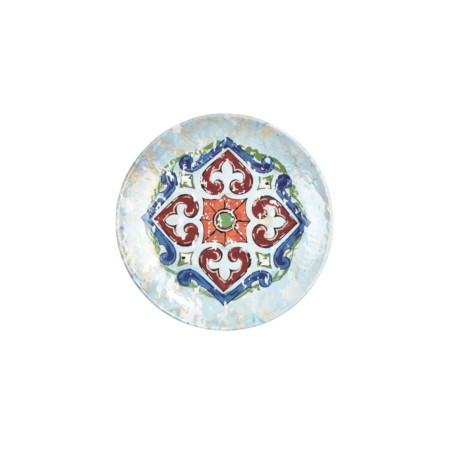 12 assiettes plates, Havana, D.20 x h.2,2 cm, mélamine pure 