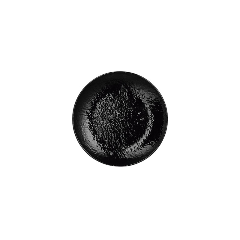 4 assiettes plates Tilda Black D.26 x h.2,6 cm 100% mélamine 