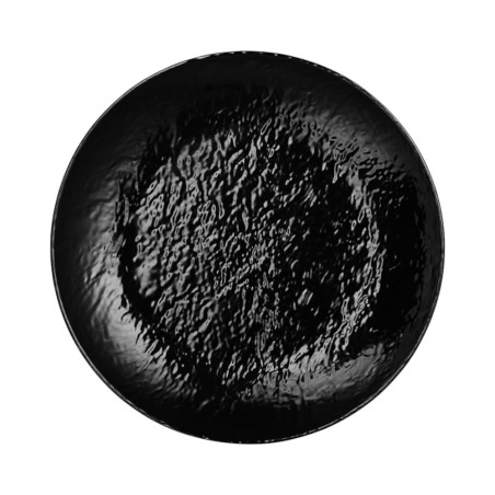 4 assiettes plates Tilda Black D.30 x h.3 cm 100% mélamine 