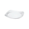 4 assiettes plates carrées Bergama D.26 x h.3,3 cm 100% mélamine 