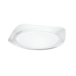 4 assiettes plates carrées Bergama D.28 x h.3,5 cm 100% mélamine 