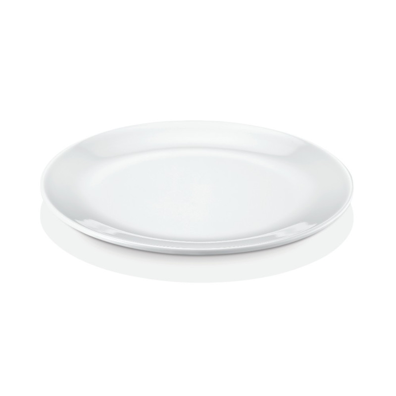 4 assiettes plates aspect porcelaine D.28 x h.2,1 cm 100% mélamine 