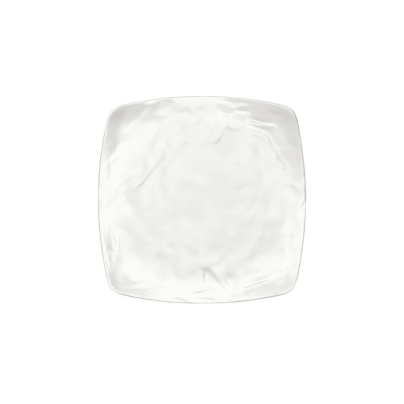 12 assiettes plates Kar Matt White crème L.26 x l.26 x h.2 cm 100% mélamine 