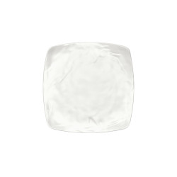6 assiettes plates Kar Matt White crème L.26 x l.26 x h.2 cm 100% mélamine 