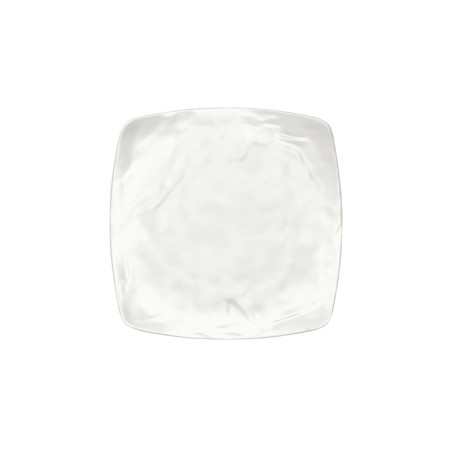 6 assiettes plates Kar Matt White crème L.26 x l.26 x h.2 cm 100% mélamine 