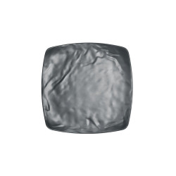 12 assiettes plates Kar Matt Grey L.26 x l.26 x h.2 cm 100% mélamine 