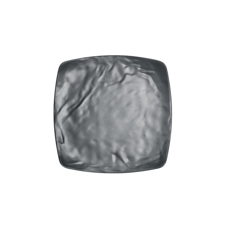 12 assiettes plates Kar Matt Grey L.26 x l.26 x h.2 cm 100% mélamine 