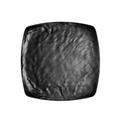 6 assiettes plates Kar Matt Black L.32,5 x l.32,5 x h.2 cm 100% mélamine 