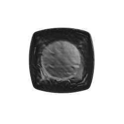 12 assiettes creuses, Kar Matt Black, L.21 x l.25 x h.2 cm, mélamine pure 