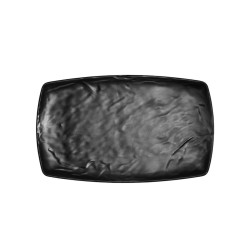 6 assiettes plates Kar Matt Black L.20 x l.33 x h.2,5 cm 100% mélamine 