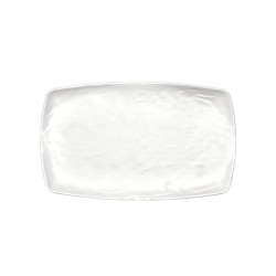 6 assiettes plates Kar Matt White crème L.20 x l.33 x h.2,5 cm 100% mélamine 