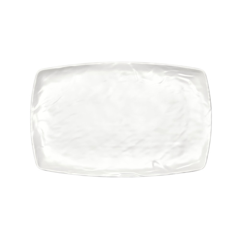 12 assiettes plates Kar Matt White crème L.23,5 x l.37 x h.2,8 cm 100% mélamine 