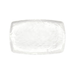 4 assiettes plates Kar Matt White crème L.23,5 x l.37 x h.2,8 cm 100% mélamine 