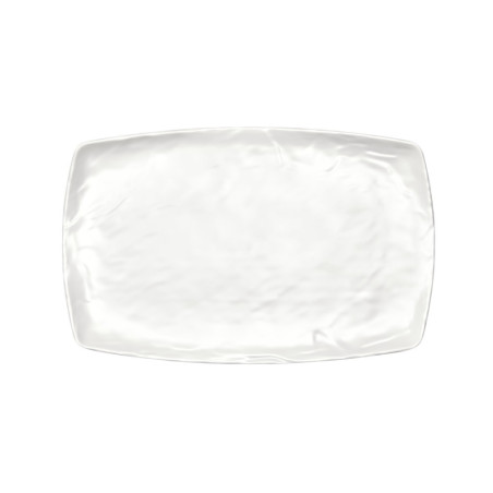 4 assiettes plates Kar Matt White crème L.23,5 x l.37 x h.2,8 cm 100% mélamine 