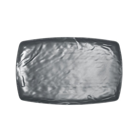 6 assiettes plates Kar Matt Grey L.23,5 x l.37 x h.2,8 cm 100% mélamine 