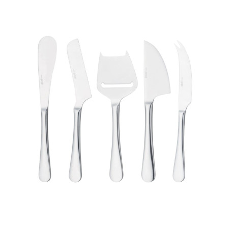 Service de 5 pcs à fromage avec boîte en carton kraft, acier Inoxydable 